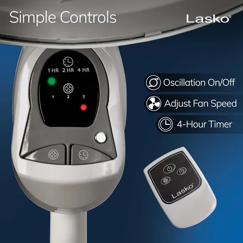 Vista 5 de Lasko - Ventilador de pie ciclónico con control remoto 1885