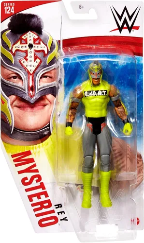 Vista 5 de WWE MATTEL Rey Mysterio Figura de acción Serie 124 Figura de acción Posable 6 pulgadas Coleccionable para edades de 6 años en adelante