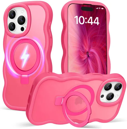 Vista 55 de Magsafe - Funda magnética para iPhone 12 Pro Max, compatible con Magsafe con marco ondulado, translúcido, mate, parte trasera dura, de silicona, a
