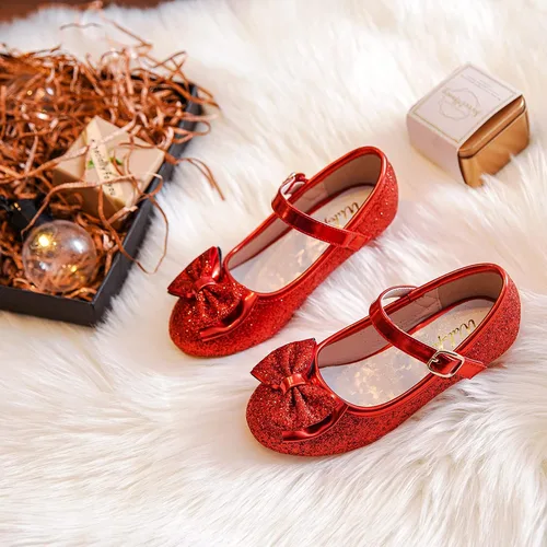 Vista 6 de Walofou Zapatos de vestir para niñas de flores, zapatos de tacón para fiesta de boda, zapatos planos de princesa Mary Jane para niños pequeños