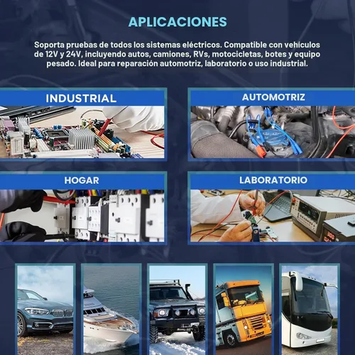 Vista 9 de AUTOOL Kit de cables de prueba de multímetro, adaptadores de terminales de varios tamaños, conectores de prueba de enchufe de plátano de 92 piezas