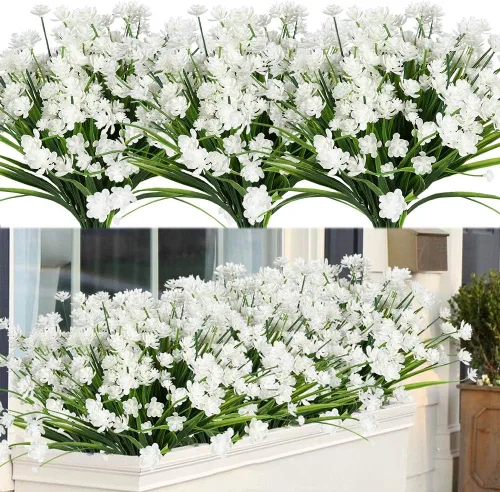 Vista 8 de Plantas y flores artificiales para exteriores, resistentes a los rayos UV