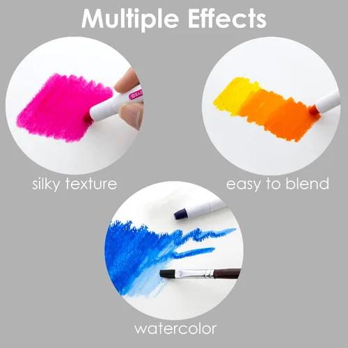 Vista 5 de BAZIC PRODUCTS 12 crayones de gel de colores, 12 unidades, fórmula de gel sedoso, para niños, arte para colorear en la escuela