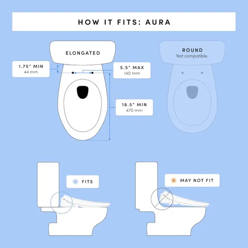 Vista 14 de TUSHY Aura - Asiento de bidé eléctrico de lujo Asiento de inodoro con calefacción con control de temperatura, agua caliente ajustable al instante