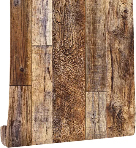 Vista 20 de Yun-aeon Papel de Contacto de Madera Natural Gris Madera Papel Tapiz Despegar y Pegar 17.3" x 80" Autoadhesivo Removible Vintage Imitación Madera