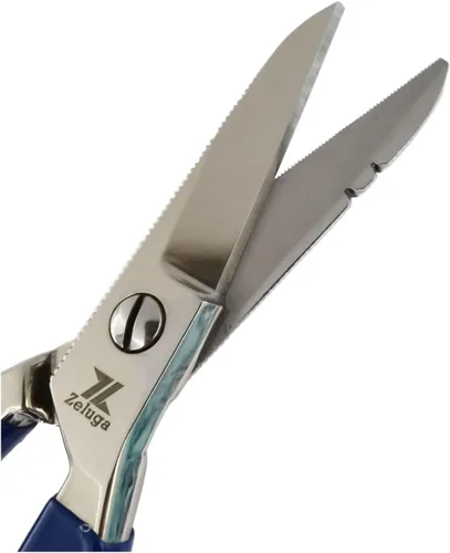 Vista 5 de Zeluga 12-229 Tijera de electricista de acero inoxidable resistente de 5 pulgadas con mango ergonómico