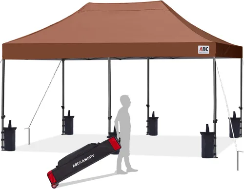 Vista 65 de ABCCANOPY Toldo Desplegable – Carpa/Toldo Portátil para Patio Exterior de 8 x 8 Pies, Resistente para Patio Trasero y Terraza con 4 Sacos de Arena