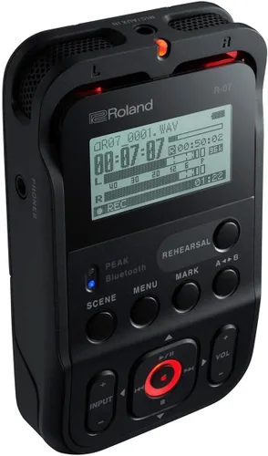 Vista 5 de Roland R-07 Grabador de audio portátil de alta resolución, negro (R-07-BK)