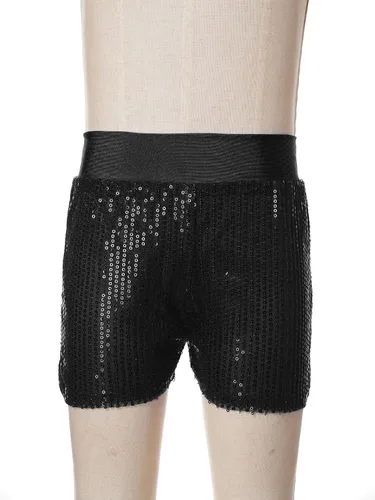 Vista 3 de XUNZOO Pantalones cortos de baile de lentejuelas con purpurina para niños y niñas, pantalones cortos de ballet jazz danza yoga gimnasia pantalones