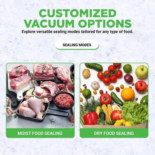 Vista 5 de NutriChef Sellador al vacío versión actualizada Sistema automático de sellado de aire al vacío para conservación de alimentos con kit de inicio
