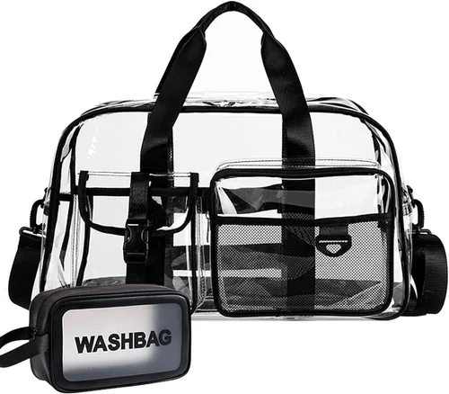 Vista 20 de Bolsa de Gimnasio Pequeña para Mujer, Bolsa de Lona de Viaje, Bolsa de Fin de Semana con Compartimento para Zapatos