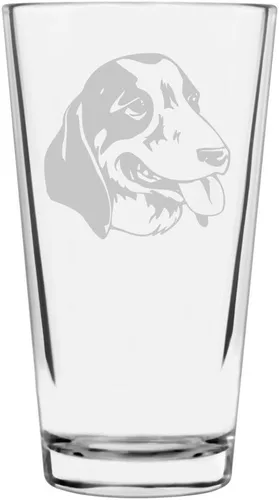 Vista 210 de Podenco Canario - Vaso de pinta de 16 onzas con temática de perro personalizado