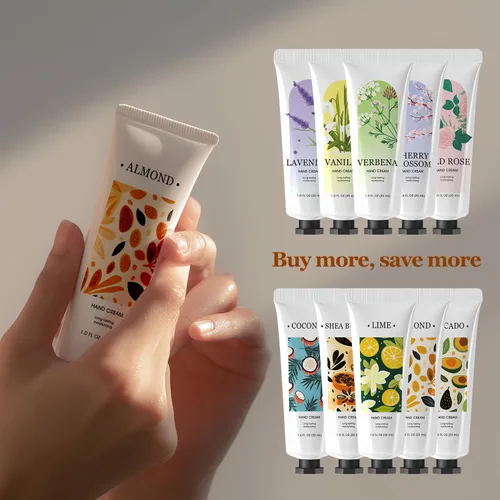 Vista 4 de BODY & EARTH Crema de Manos a Granel Paquete de 50 Set de Regalo de Loción de Manos Loción de Manos Tamaño de Viaje Lociones a Granel para Regalos