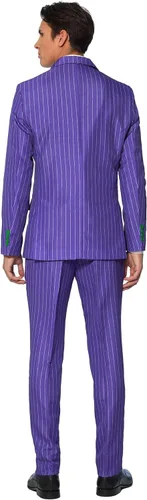 Vista 4 de SUITMEISTER Disfraz de Joker de Halloween para hombre, disfraz de fiesta de cosplay para adultos
