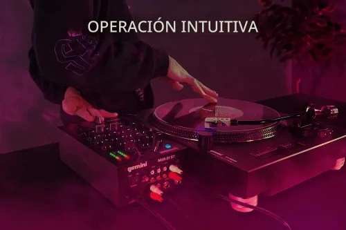 Vista 3 de Gemini Mezclador DJ Bluetooth de 2 canales, curva Crossfader (MXR-01BT)