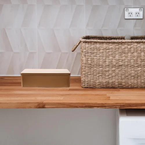 Vista 8 de UPKOCH Tarros de caramelo con tapas, 2 piezas, caja de lata vacía rectangular con tapa, caja de almacenamiento de hojalata, contenedor de lata