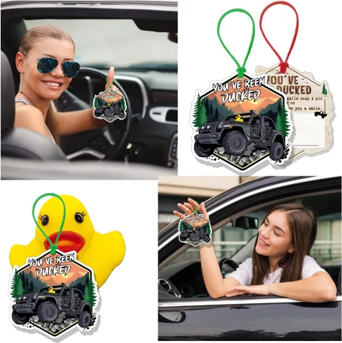 Vista 6 de Tarjeta Youhe, etiquetas de pato de pato, tarjeta de juego de patito, etiquetas de pato, pato de goma para etiquetas, diseño de automóvil JP Amarillo