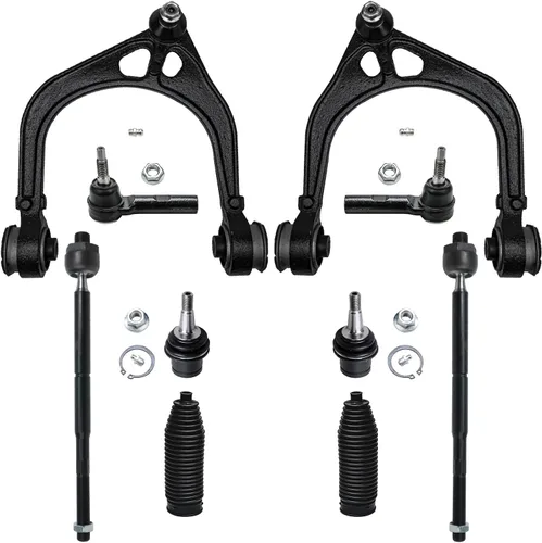 Vista 125 de Detroit Axle - Kit de suspensión delantera de 10 piezas para Chevrolet Trailblazer GMC Envoy 2004-2007 2005 2006 Soportes de brazo de control
