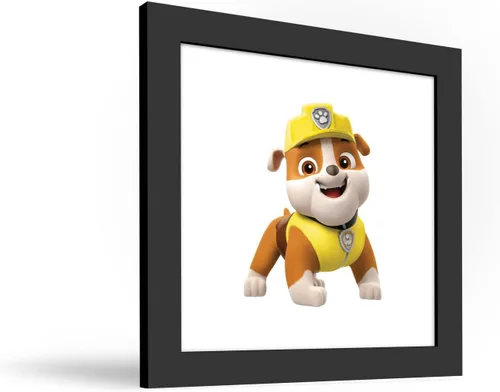 Vista 2 de Trends International Gallery Pops Nickelodeon PAW Patrol - Póster de pared de escombros de 12 x 12 pulgadas, versión enmarcada en negro Versión