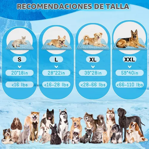 Vista 7 de Alfombrilla de enfriamiento para perros, almohadilla de enfriamiento de seda de hielo para gatos, alfombra de verano lavable para interiores