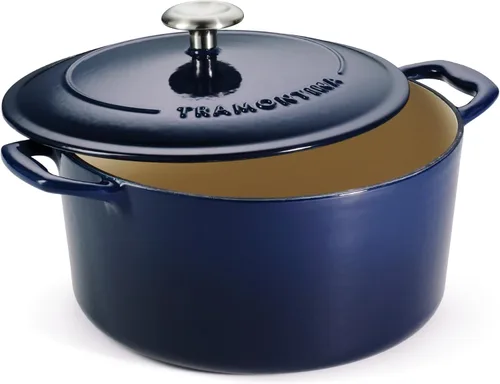Vista 25 de Tramontina Bestow Sartén Braseadora de Hierro Fundido Esmaltado con Tapa, 4 cuartos, Azul