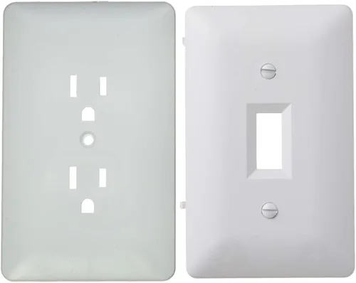Vista 18 de TayMac 4000W Placa de pared para interruptor de palanca única, pintada, blanca, 1 banda