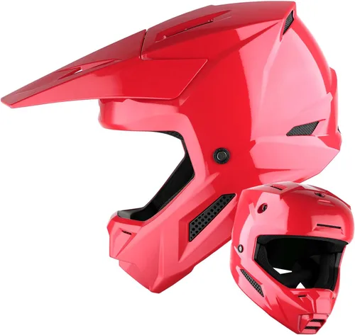Vista 9 de 1Storm - Casco de motocross para jóvenes, ATV, BMX, MX, motocicleta todoterreno, kart, adolescente, blanco brillante Blanco brillante juvenil