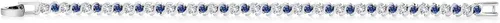 Vista 3 de Gem Stone King Impresionante pulsera de tenis redonda de lujo con circonita cúbica blanca brillante y zafiro azul simulado para mujer, joyería