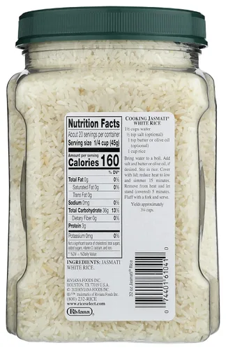 Vista 2 de RiceSelect Jasmati - Arroz jazmín blanco estilo americano, sin gluten, sin OMG, 32 onzas (paquete de 4)