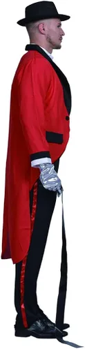 Vista 3 de fantastcostumes Hombre Ringmaster Costume, talla única , Igual a la foto