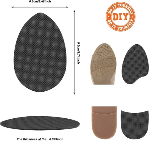 Vista 3 de Riootlnm Almohadillas antideslizantes para zapatos, protectores adhesivos de suela de zapatos, empuñaduras de gel de silicona en la parte inferior