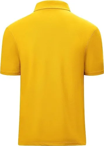 Vista 2 de Polo de golf con cremallera para hombre, manga corta, absorbe la humedad, informal, con cremallera de un cuarto