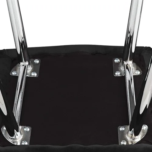 Vista 6 de 55 Downing Street Silla de comedor moderna de tela negra Martin