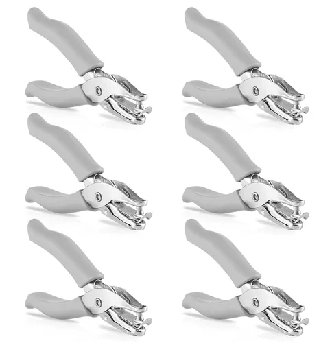 Vista 21 de Enday - Perforadora perforadora de agujeros de 1/4 pulgadas con asas de agarre suave para papel y manualidades, forma de círculo redondo, para niños
