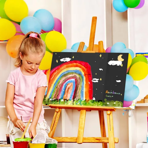 Vista 7 de Chell Tablero de Póster Tríptico de Tamaño Mini, 16" x 24", Tableros de Proyecto Corrugados Pequeños, Negro, Paquete de 2