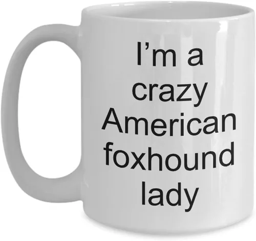 Vista 3 de Funny Mug American Foxhound - 11 or 15 oz Coffee Tea Cup with Unique saying Pedigree Dog