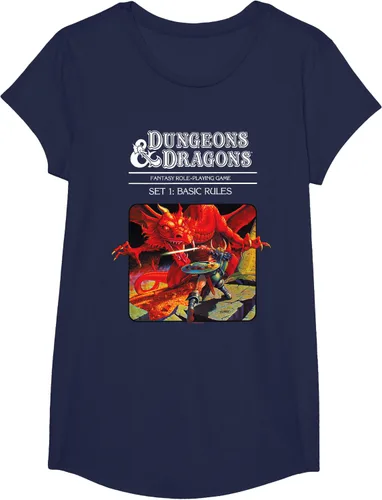 Vista 18 de Dungeons & Dragons Vintage Basic Rules Cover T-Shirt Small Negro