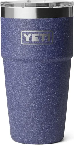 Vista 24 de YETI Rambler - Vaso apilable de 20 onzas, acero inoxidable, aislado al vacío con tapa MagSlider Verde mar