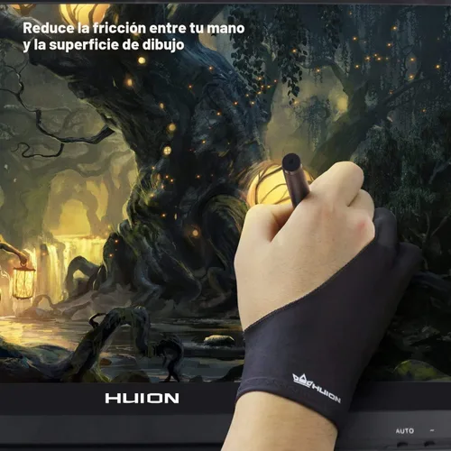 Vista 2 de Huion Artista Guante para dibujo tablet (1 Unidad, bueno para mano derecha o mano izquierda) – Cura CR-01