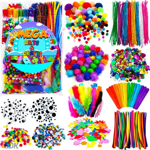 Vista 8 de Goody King Suministros de artes y manualidades para niños – Kit de tarros de suministros de arte para estudiantes de 4 5 6 7 8 9 10 años – Juego