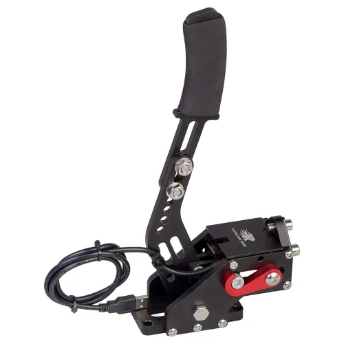 Vista 8 de CNRAQR PC Racing Game USB Handbrake for 16Bit SIM for Racing Games, Compatible with G27 G29 G920 G923 T500 T300 Simulate Linear HandbrakeWith Fixing