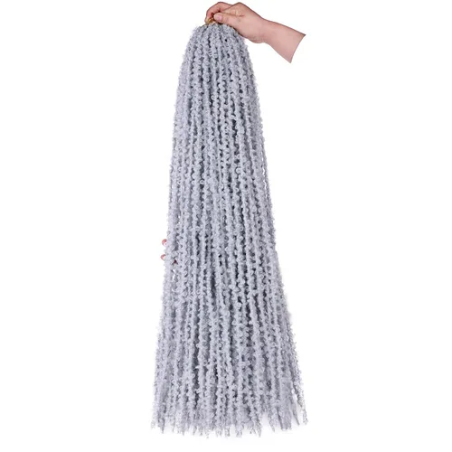 Vista 23 de Leeven Cabello de ganchillo de 12 pulgadas de color marrón mariposa 30#