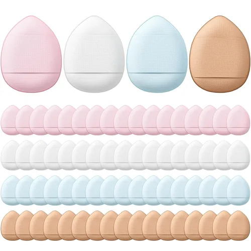 Vista 9 de Gerrii 72 piezas de mini soplo de polvo, esponja de maquillaje de dedos, esponja suave para maquillaje, maquillaje para base, polvo facial, ajuste
