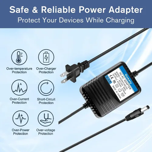 Vista 2 de Adaptador de CA 9VAC para línea 6 Bass POD XT XTL, FloorPod, Floor-Pod Plus, JM4 Looper, Micro Spider, POD xt Live Power Supply Cord Line-6