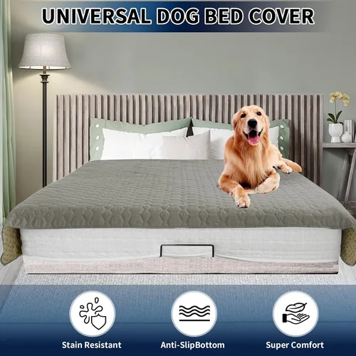 Vista 4 de PureFit Funda de cama 100% impermeable y antideslizante para perro, manta lavable para mascotas, resistente a las manchas, sofá y muebles, funda