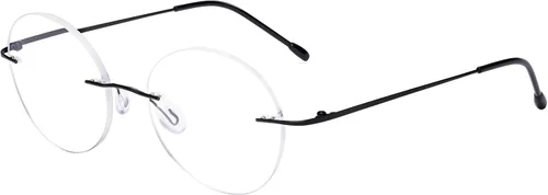 Vista 9 de Eyekepper Paquete de 3 lentes de lectura redondos de metal sin montura para mujeres y hombres, lectores circulares sin marco (azul/rojo/púrpura) +