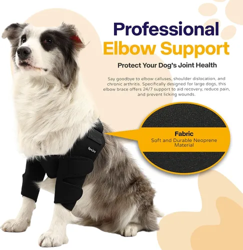 Vista 2 de Codera de perro para codo y hombro de mascotas para artritis de codo, displasia, callos de codo, codo para pierna delantera, protector de codo