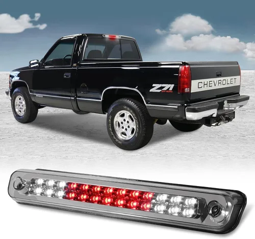 Vista 17 de Reemplazo para Ford F-250 F-350 F-450 F-550 Super Duty/Ford Ranger 1993-2011 Lente de humo LED cromado carcasa trasera de montaje alto 3ª tercera