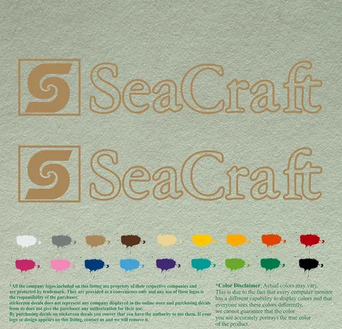 Vista 5 de SeaCraft Calcomanías de repuesto compatibles con Sea Craft, calcomanías de vinilo para barcos con motor fuera de borda, juego de 2