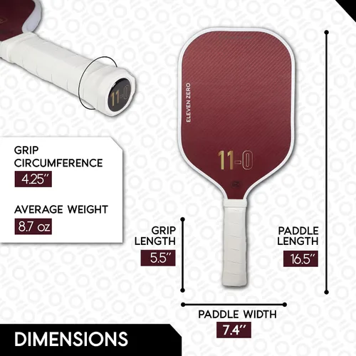 Vista 7 de EZ Power K-0.630 in Termoformed Pro Pickleball Paddle Aramida roja y tejido de fibra de carbono cruda Superficie de alta fricción T700